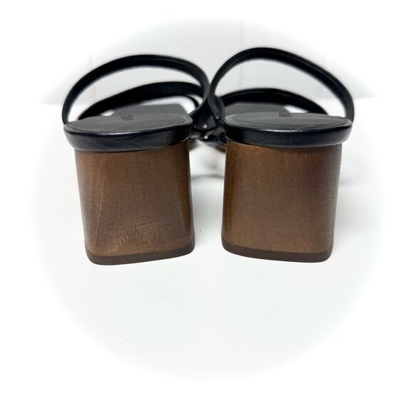 Vince. Elita Croc Embossed Leather Mule Heeled Sandal Size 7.5 - Picture 4 of 7